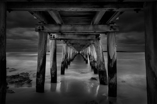 point-lonsdale-pier-under-monochrome