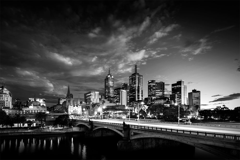 Monochrome Wednesday - Look back at Melbourne